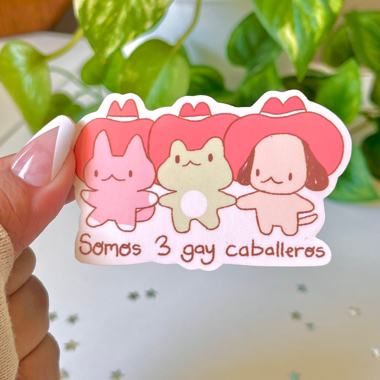 3 Gay Caballeros (Cowboys) Soft Matte Sticker | Waterproof & Outdoor Safe