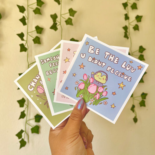 Words For Those Who Need It Print Series | Art Print Pack | Mini 4 x 4 Semi Glossy Art Print