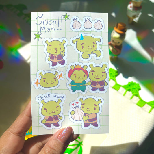Lil Ogre Sticker Sheet | 3 inch by 4.5 inch sheet | Waterproof!