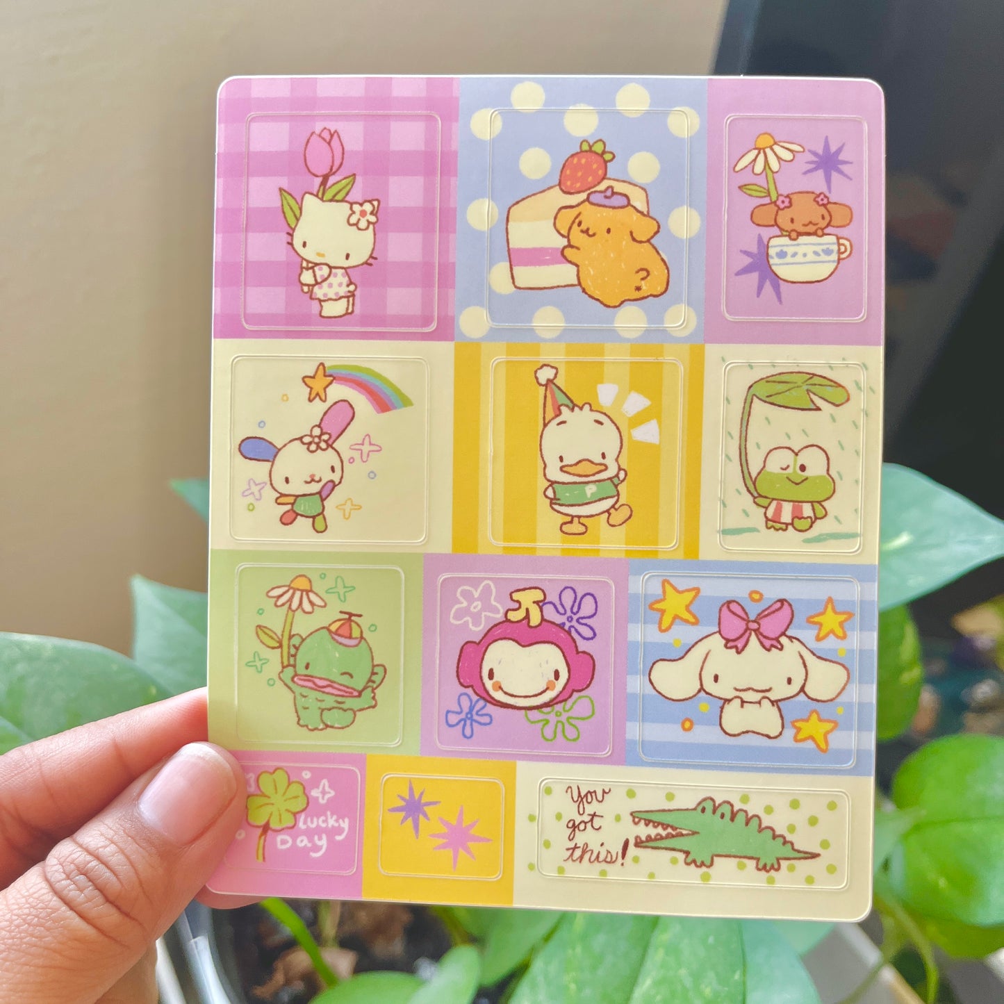 Cute Friends Soft Matte Stickersheet | Waterproof 4 x 4.5 inch sticker sheet