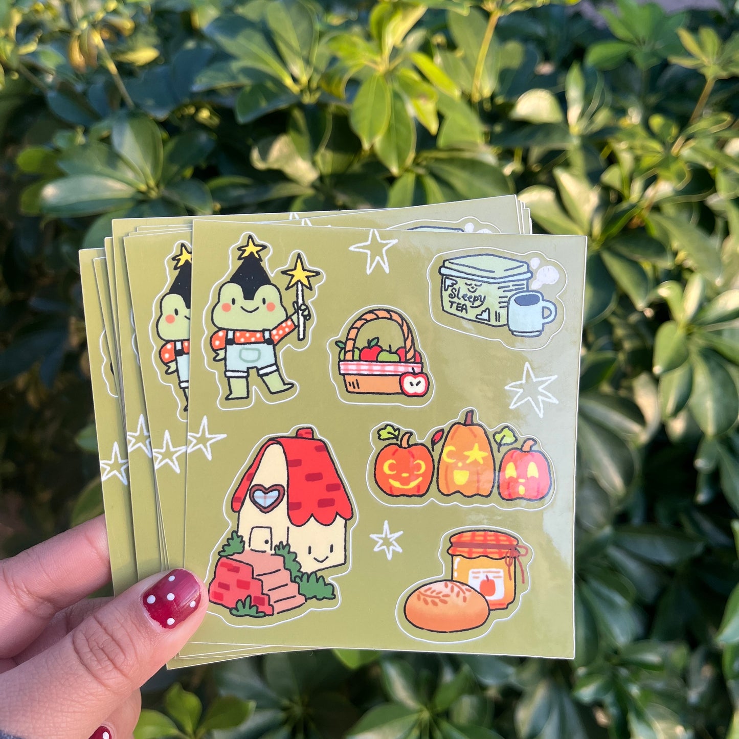 Autumn Time Stickersheet | Glossy 3.75 inch by 4 inch | Waterproof!