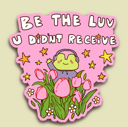 Be The Luv | Frog in a Sweater Matte Sticker