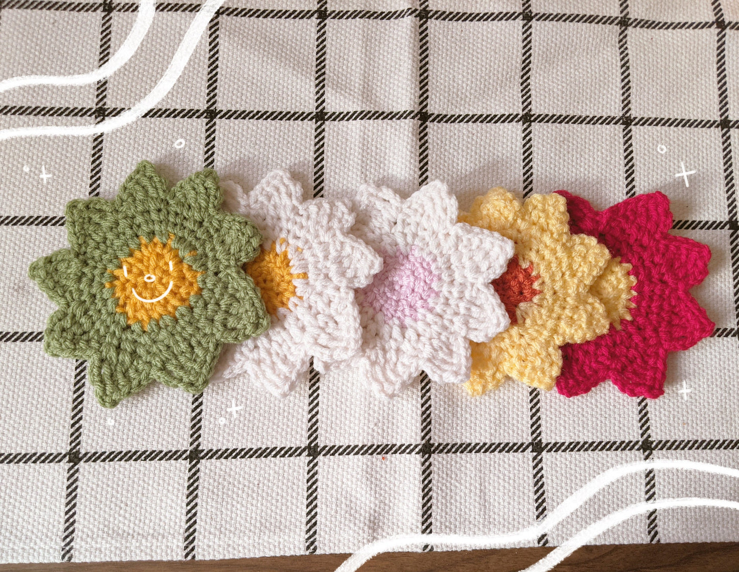 Crochet Coasters Animals and Flowers | Froginasweater's Crochet Coasters