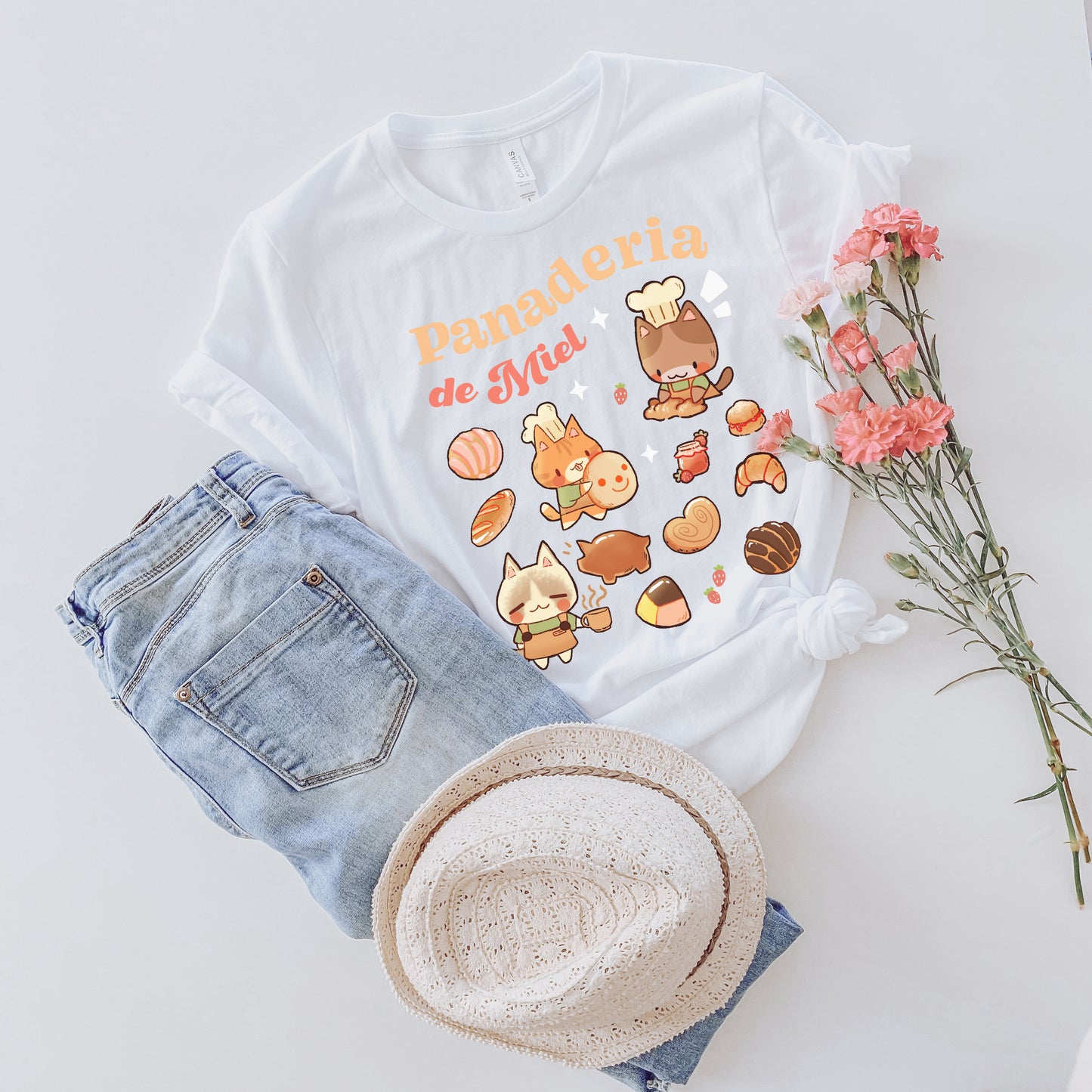 Panaderia de Miel in Black or White | Bakery Pan Dulce Cats Shirt