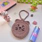 Crochet Cat Pouch | Bag charm crochet pocket for airpods, trinkets, bag accessory