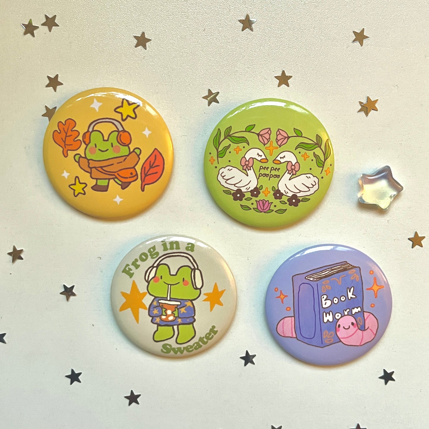 FroginASweater Tin Buttons | 4 Styles