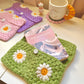 Crochet Daisy Book Sleeve | Notebook Cover | Daisy Granny Square Pouch