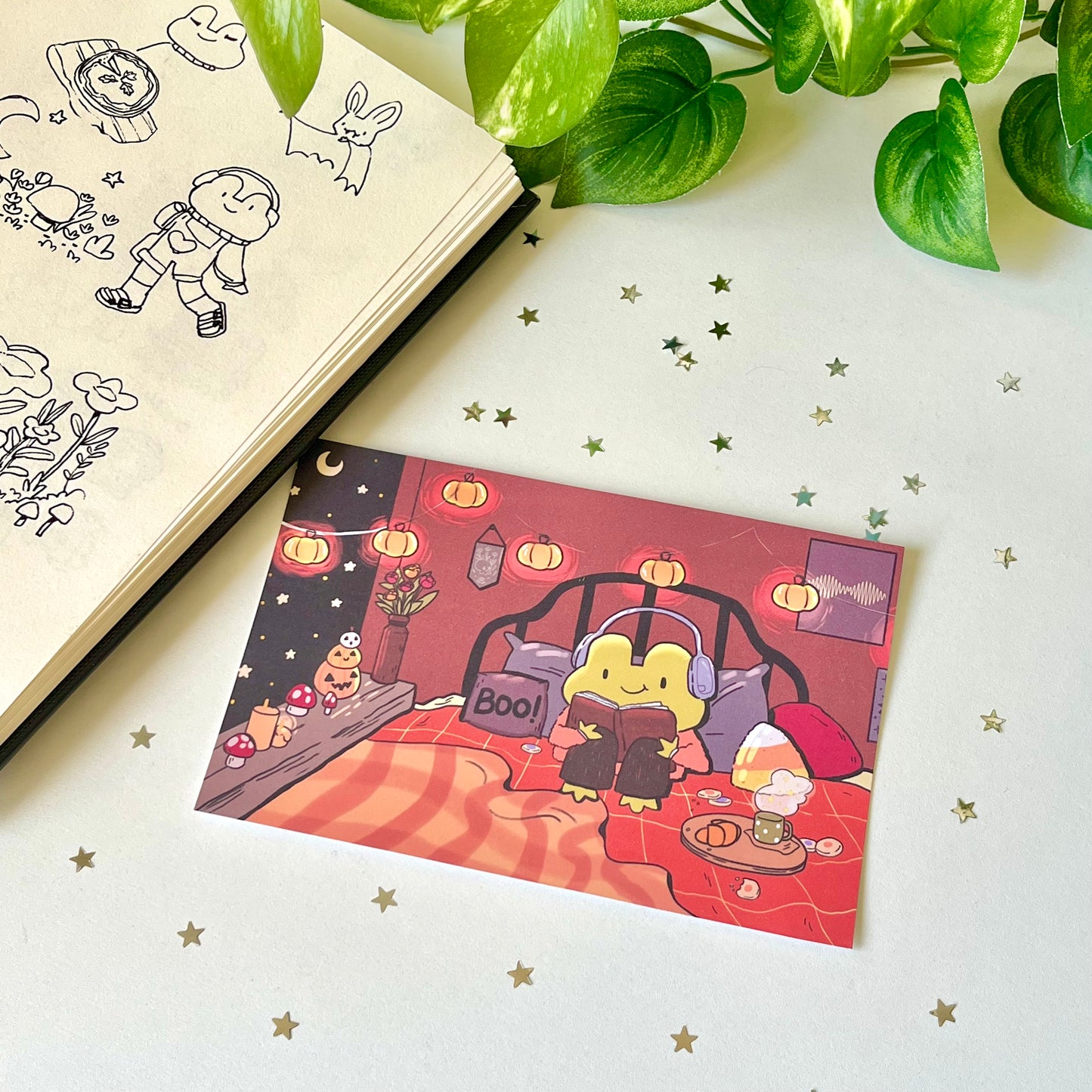 Frog in a Sweater's Cozy Room | Matte Print