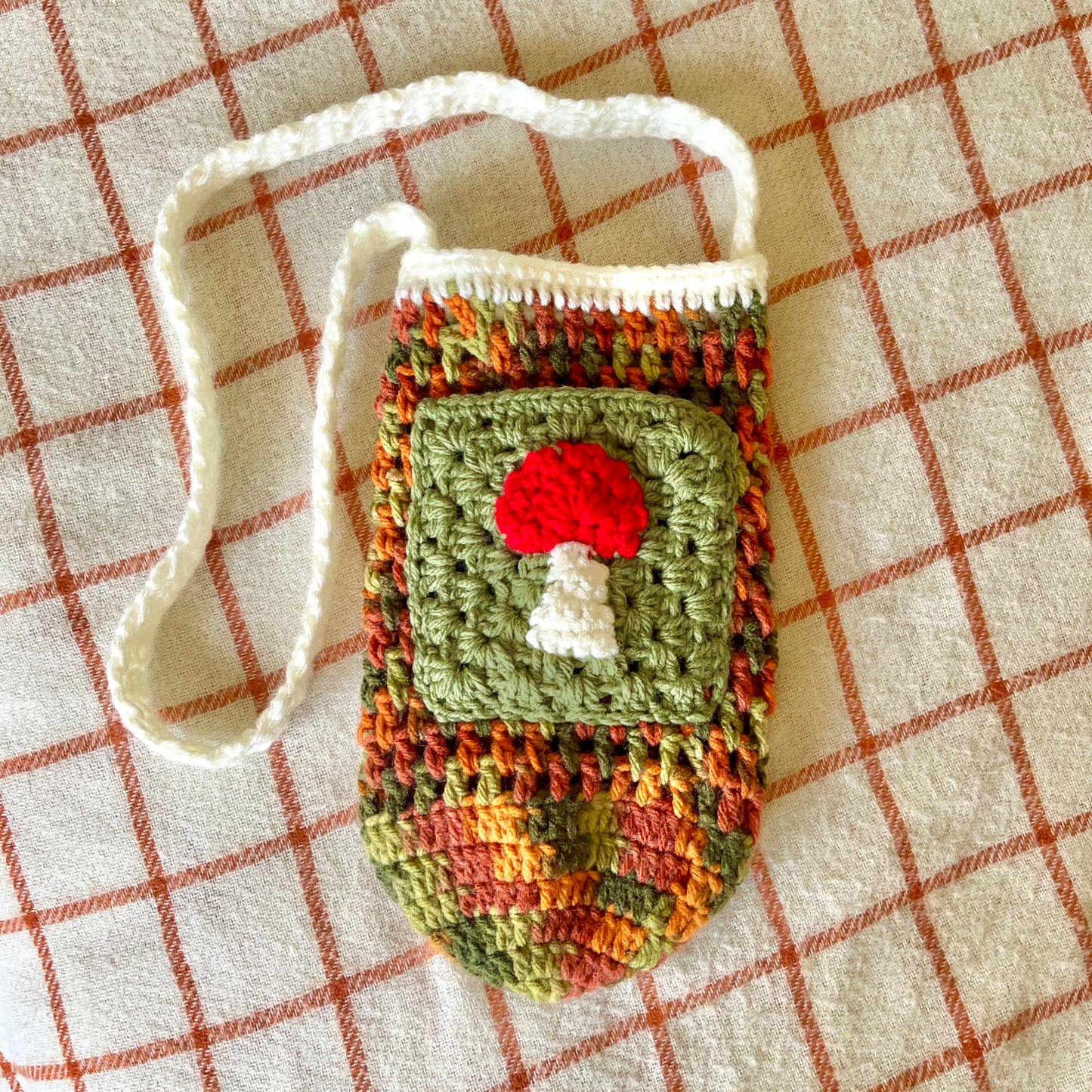 Mushroom Crochet Sling with Pocket | 42oz Hydroflask Sling