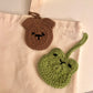 Bear Pocket | Crochet Headphone Holder Chapstick Holder Bag Charm