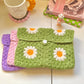 Crochet Daisy Book Sleeve | Notebook Cover | Daisy Granny Square Pouch