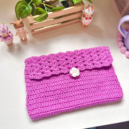 Cozy Book Sleeve | Solid Color Crochet Book Sleeve