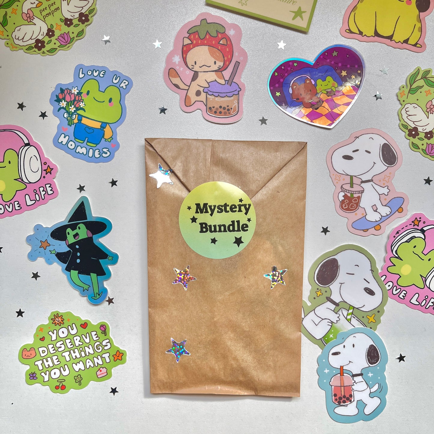 Mystery Bundles! Sticker Grab Bag | Print & Sticker Bundle Bags