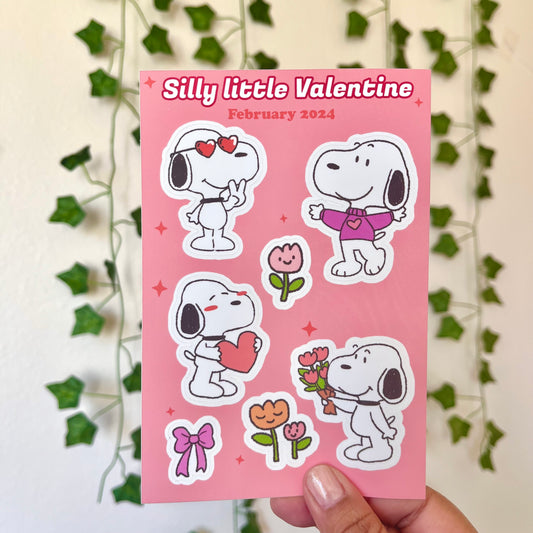 Silly Little Valentine Matte Stickersheet | 4x6 Sheet