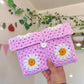 Crochet Daisy Book Sleeve | Notebook Cover | Daisy Granny Square Pouch