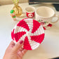 Peppermint Coasters | Crochet Yarn Coasters