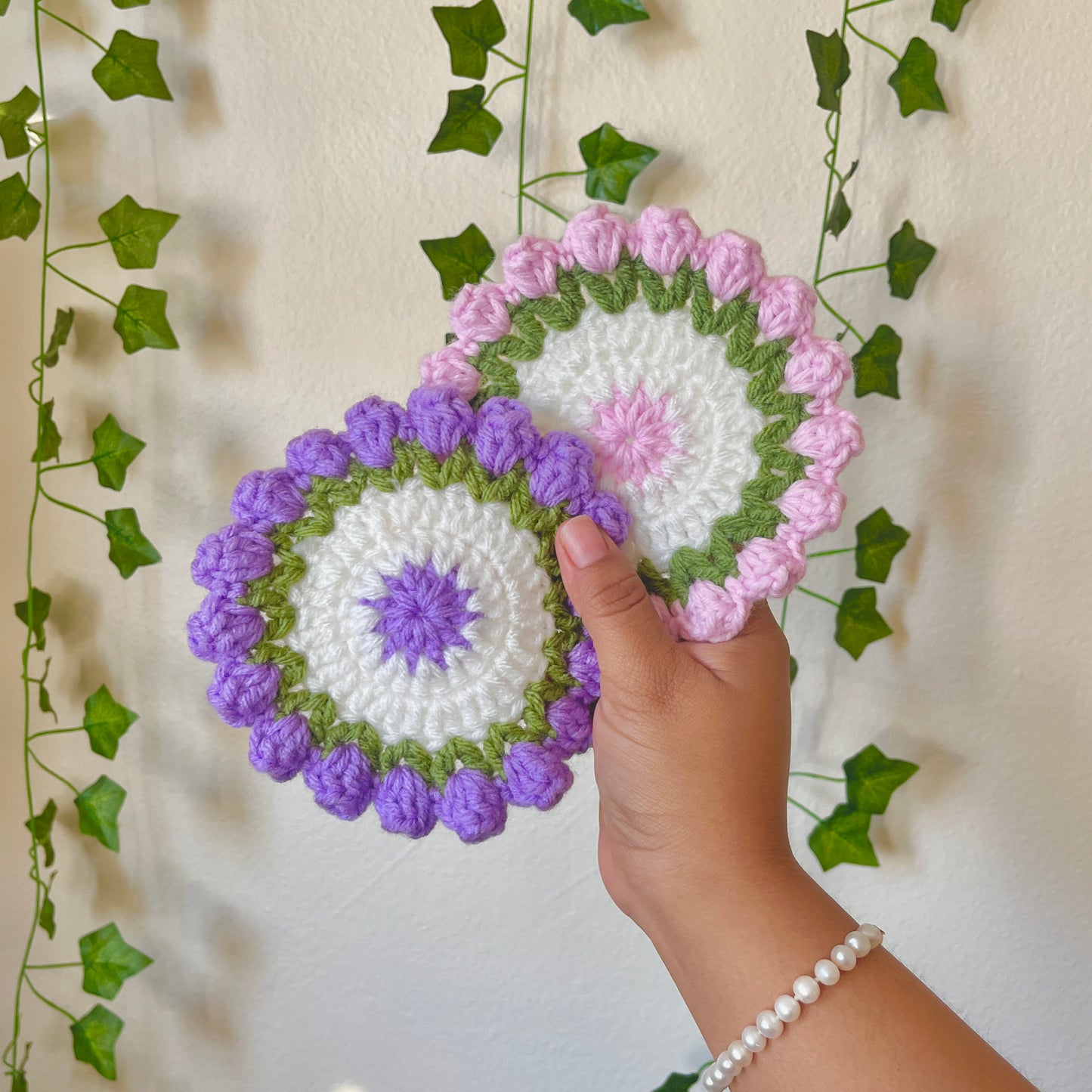 Tulip Coasters | Crochet Coaster