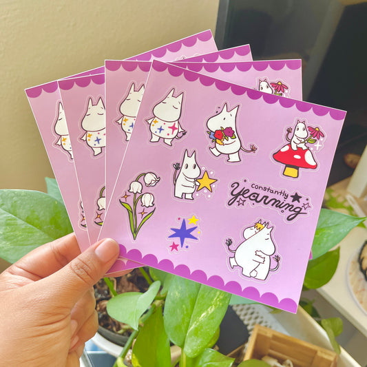 Moo Baby Stickersheet | 4in by 4 in Matte Waterproof sticker sheet