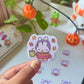 Matcha Bunny Sticker | Textured Laminate Sticker 2 inch