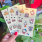 Cute Friends Stickersheet | 4 inch by 3.75 inch | Waterproof!