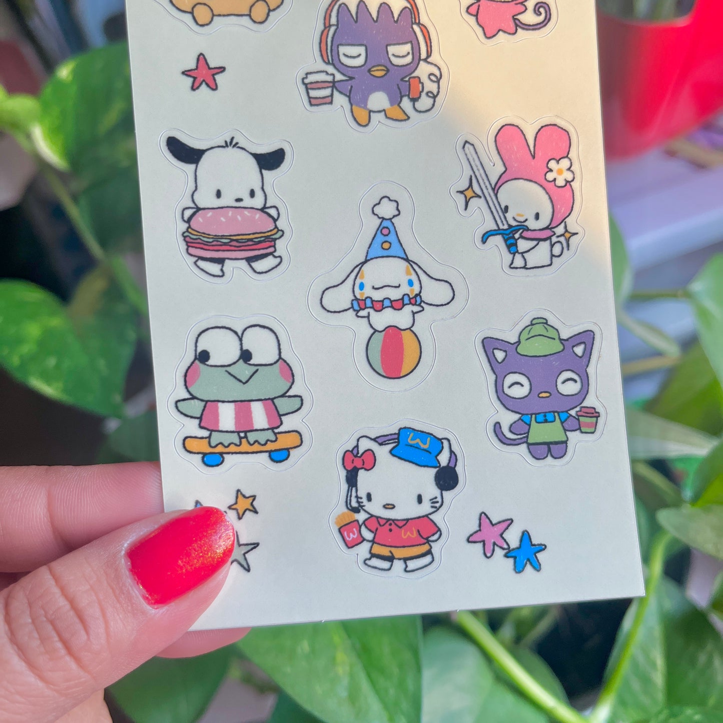 Cute Friends Stickersheet | 4 inch by 3.75 inch | Waterproof!