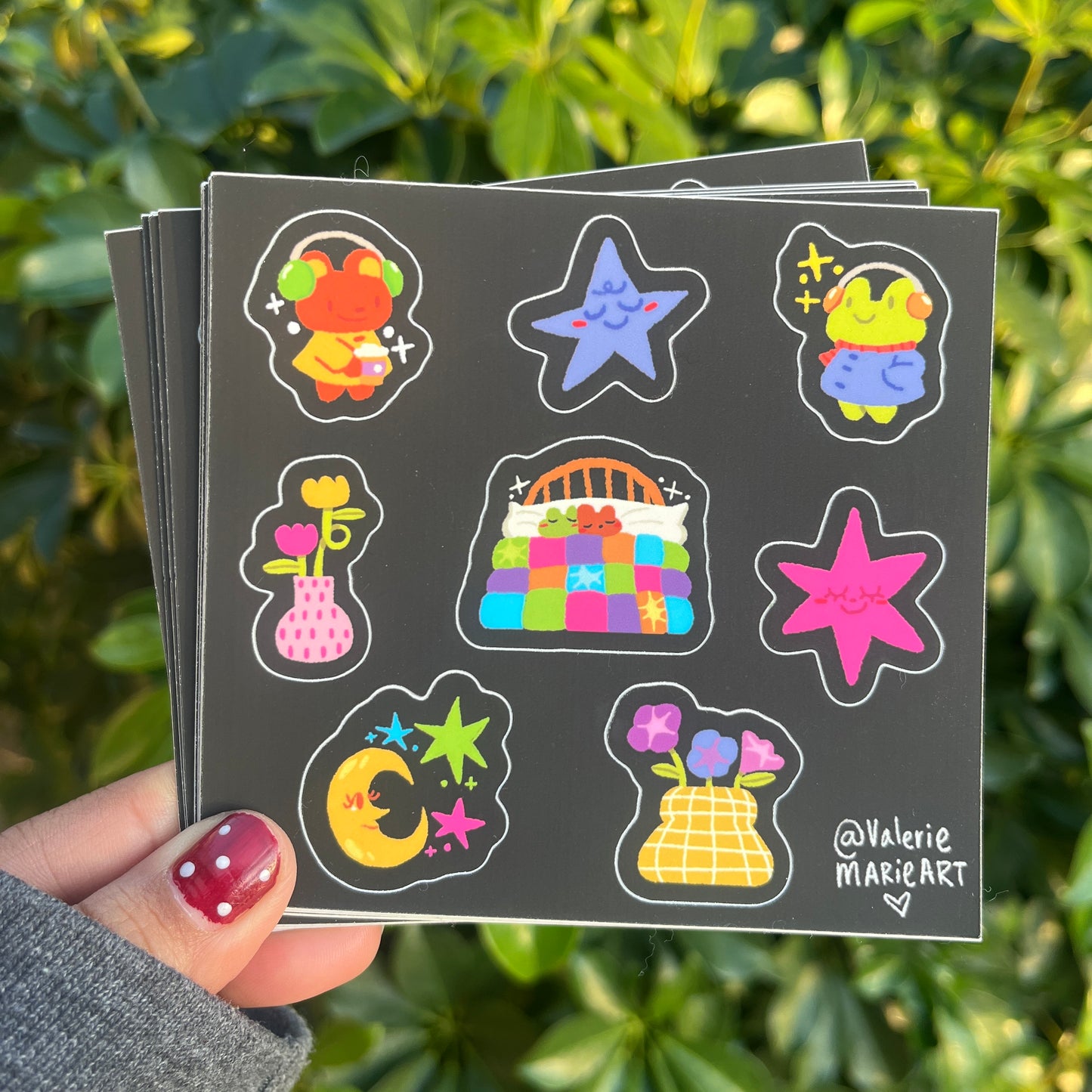 Whimsical Stickersheet | 3.75 inch by 4 inch matte sticker sheet | Waterproof!