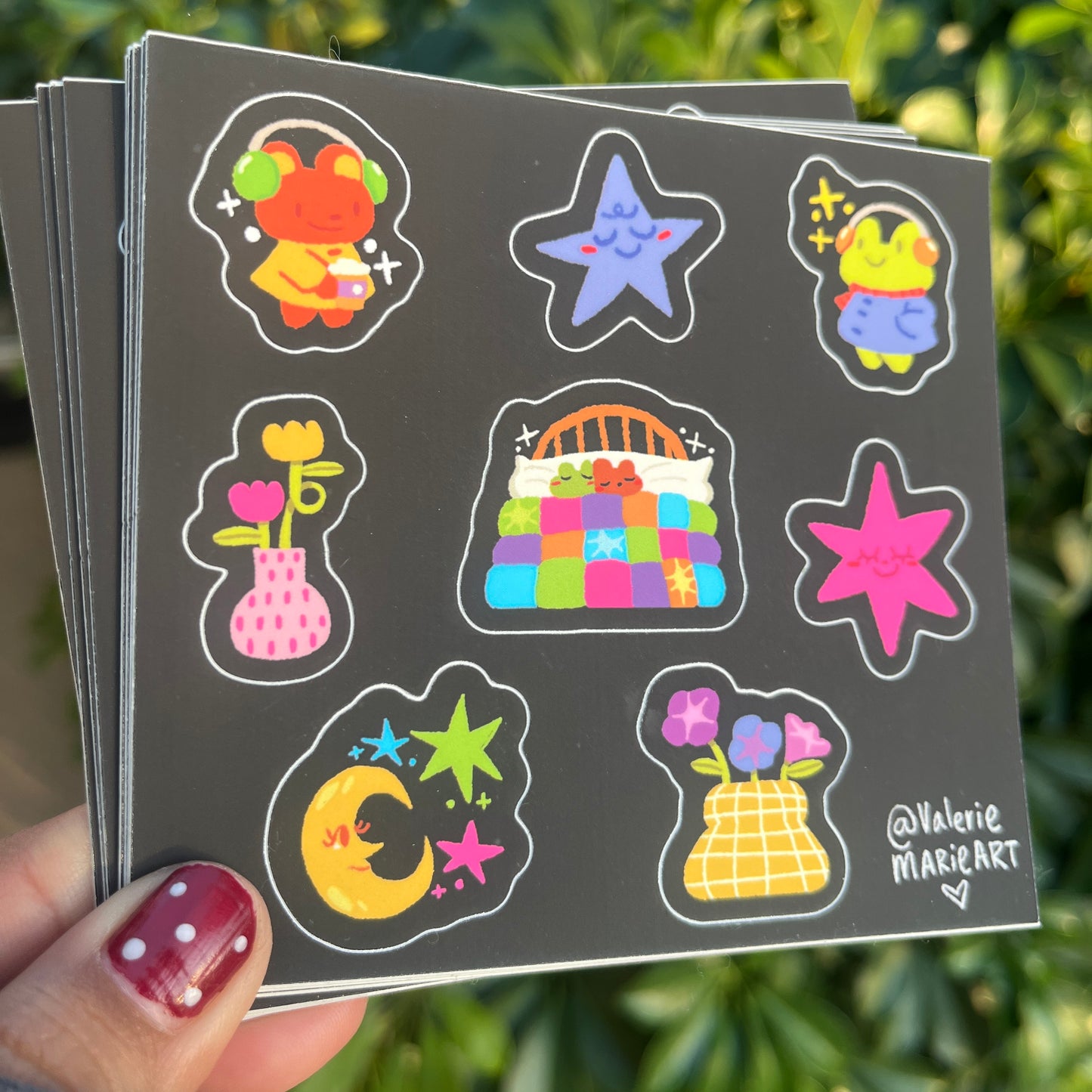 Whimsical Stickersheet | 3.75 inch by 4 inch matte sticker sheet | Waterproof!