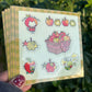 Sweet Apple 4 inch by 3.75 inch sticker sheet | Glossy stickersheet | Waterproof!