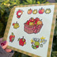 Sweet Apple 4 inch by 3.75 inch sticker sheet | Glossy stickersheet | Waterproof!