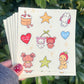 Nostalgic Sticker Sheet | 4 inch by 3.75 inch sheet | Waterproof!