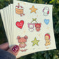 Nostalgic Sticker Sheet | 4 inch by 3.75 inch sheet | Waterproof!
