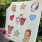 Nostalgic Sticker Sheet | 4 inch by 3.75 inch sheet | Waterproof!