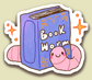 Bookworm Clear Sticker - Waterproof & Outdoor safe