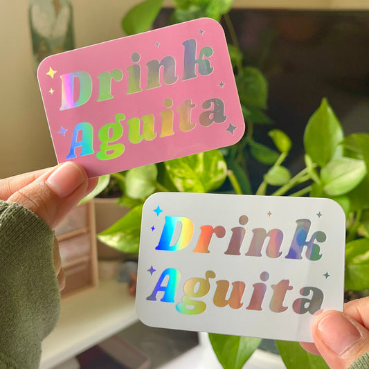 Drink Aguita Holographic Sticker | Waterproof