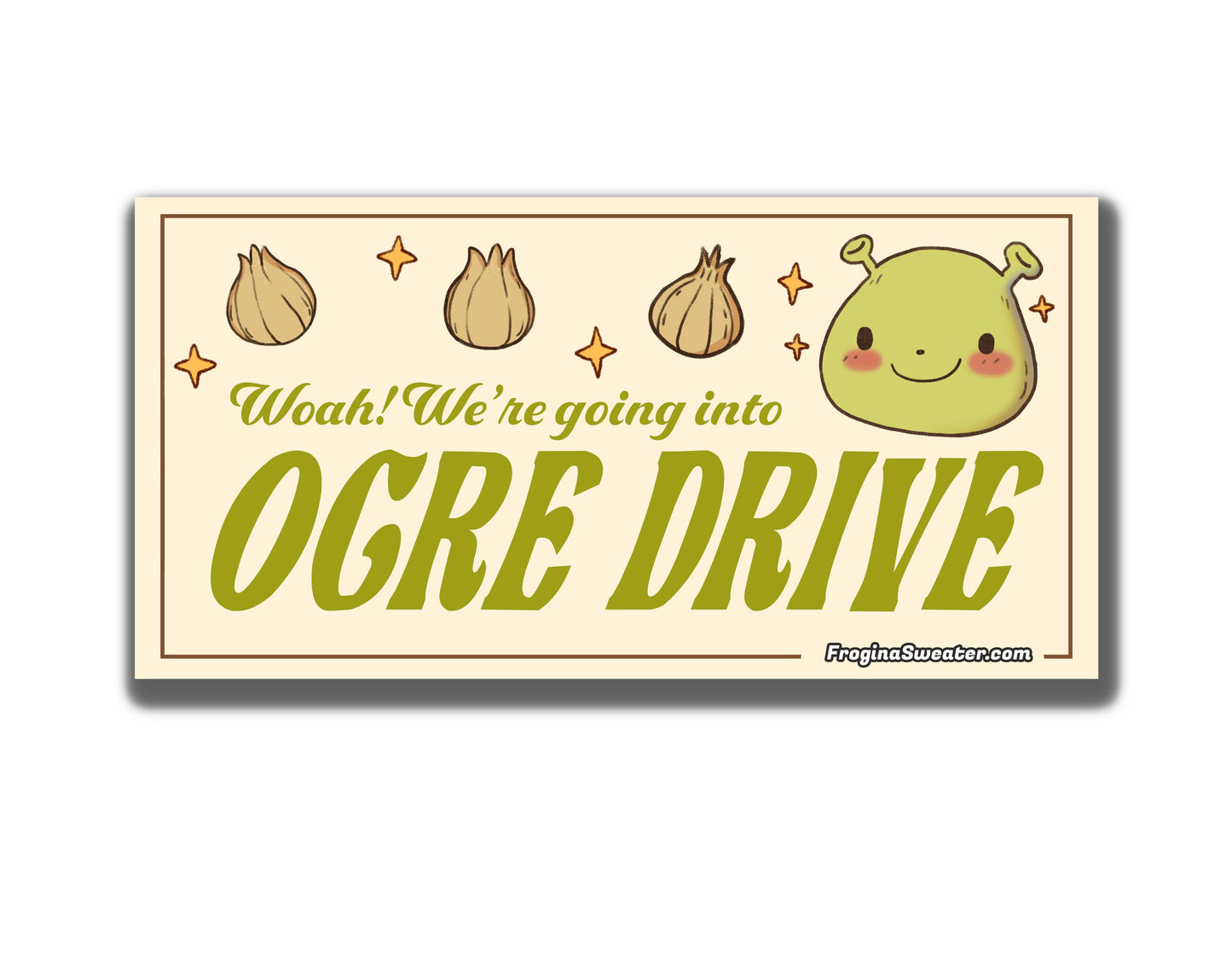 Ogre Drive Onion Man Bumper Sticker