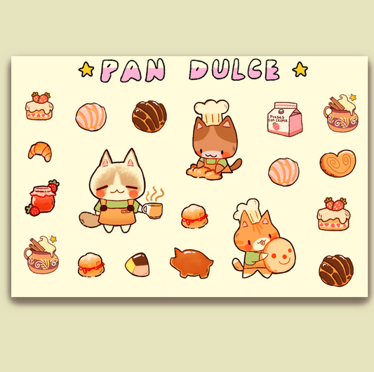 Pan Dulce Sticker Sheet | Matte Stickers 6x4 Sheet