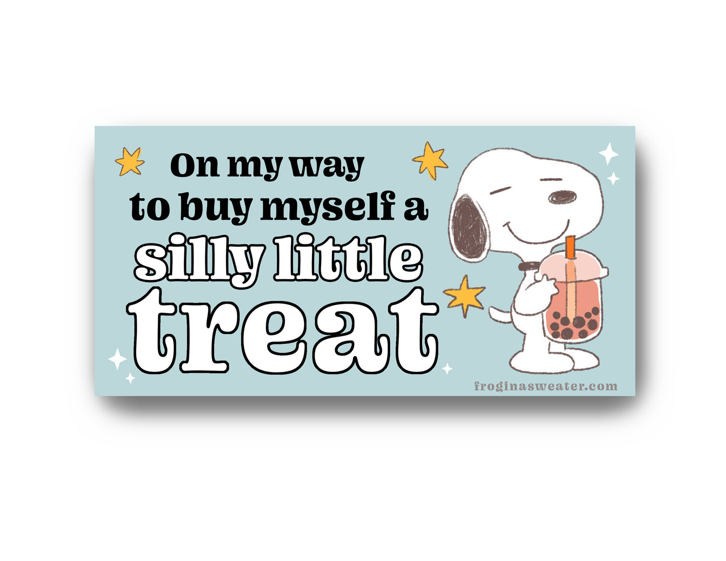 Little Treat Snoopy Bumper Sticker