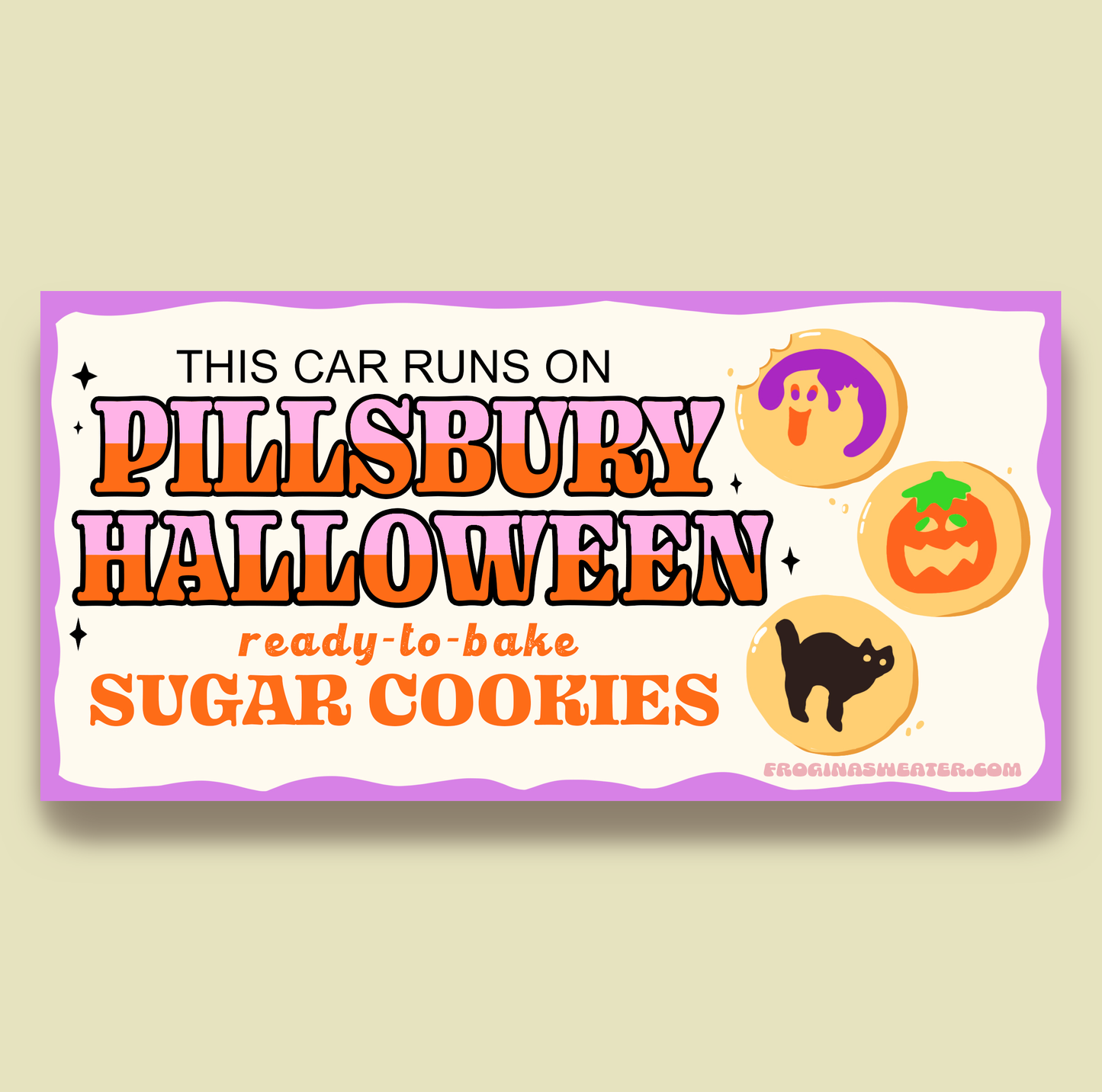 Halloween Sugar Cookies Bumper Sticker