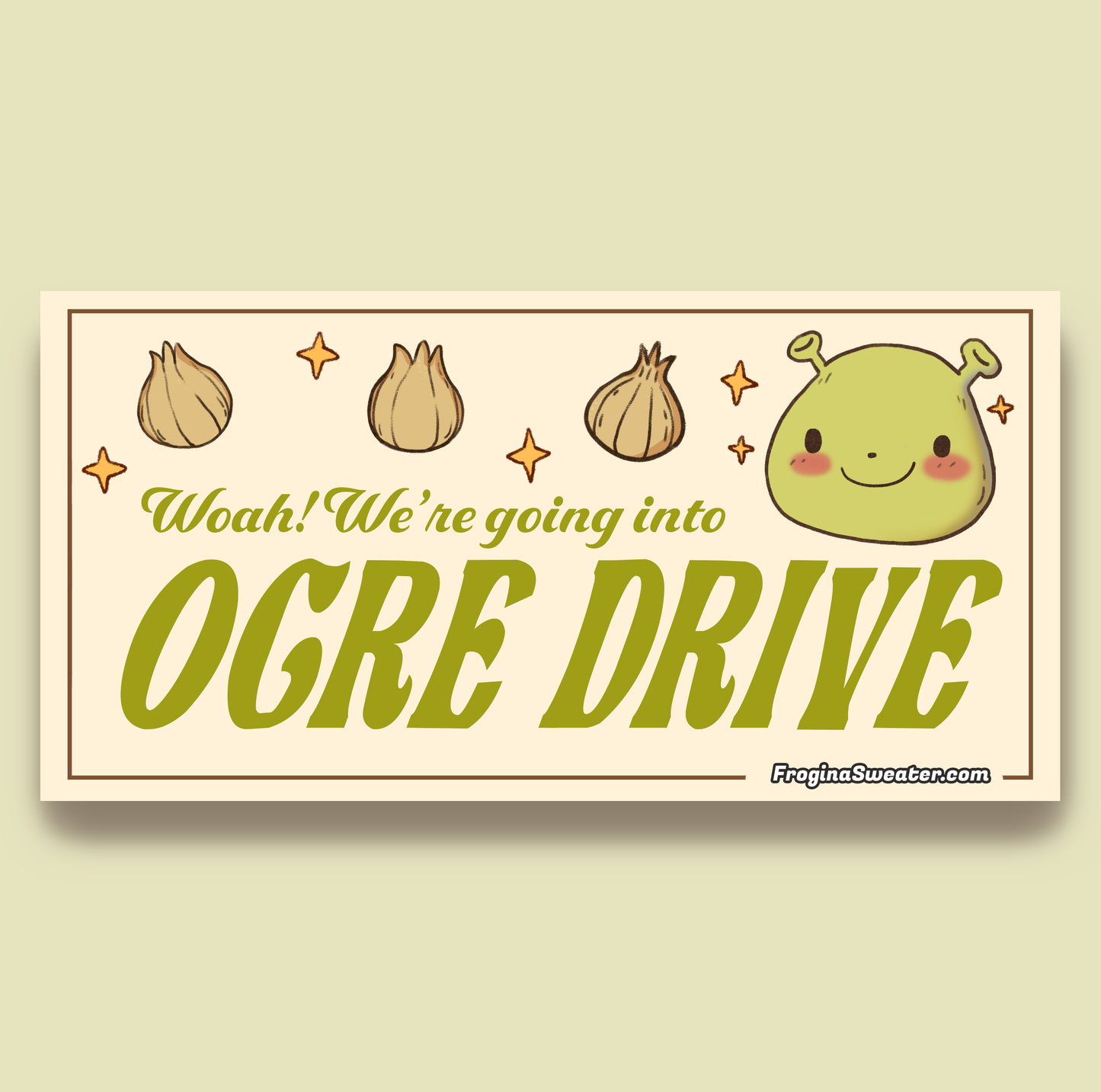 Ogre Drive Onion Man Bumper Sticker