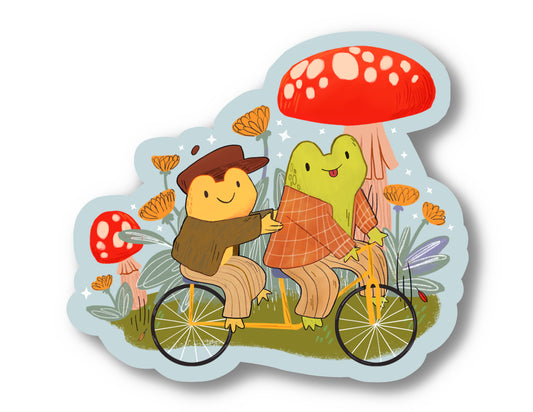 Frog and Toad Sticker | Glossy Sticker | Not Outdoor safe