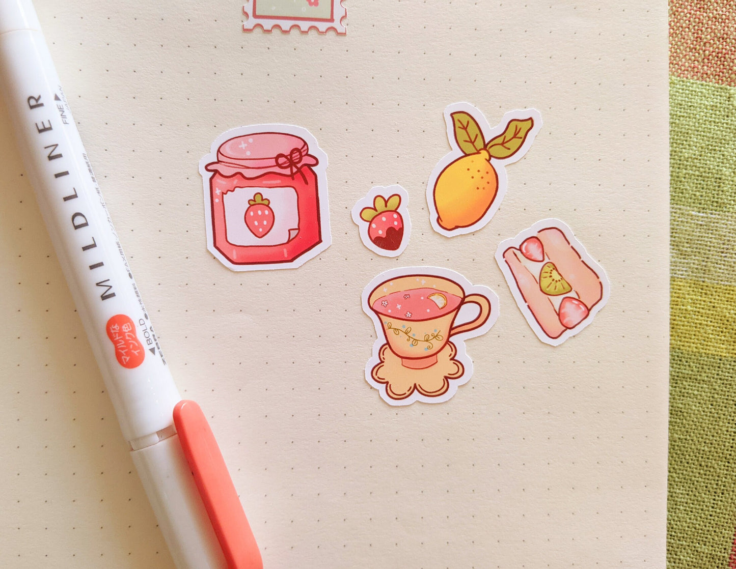 Picnic Sticker Sheet | Strawberry & Lemonade