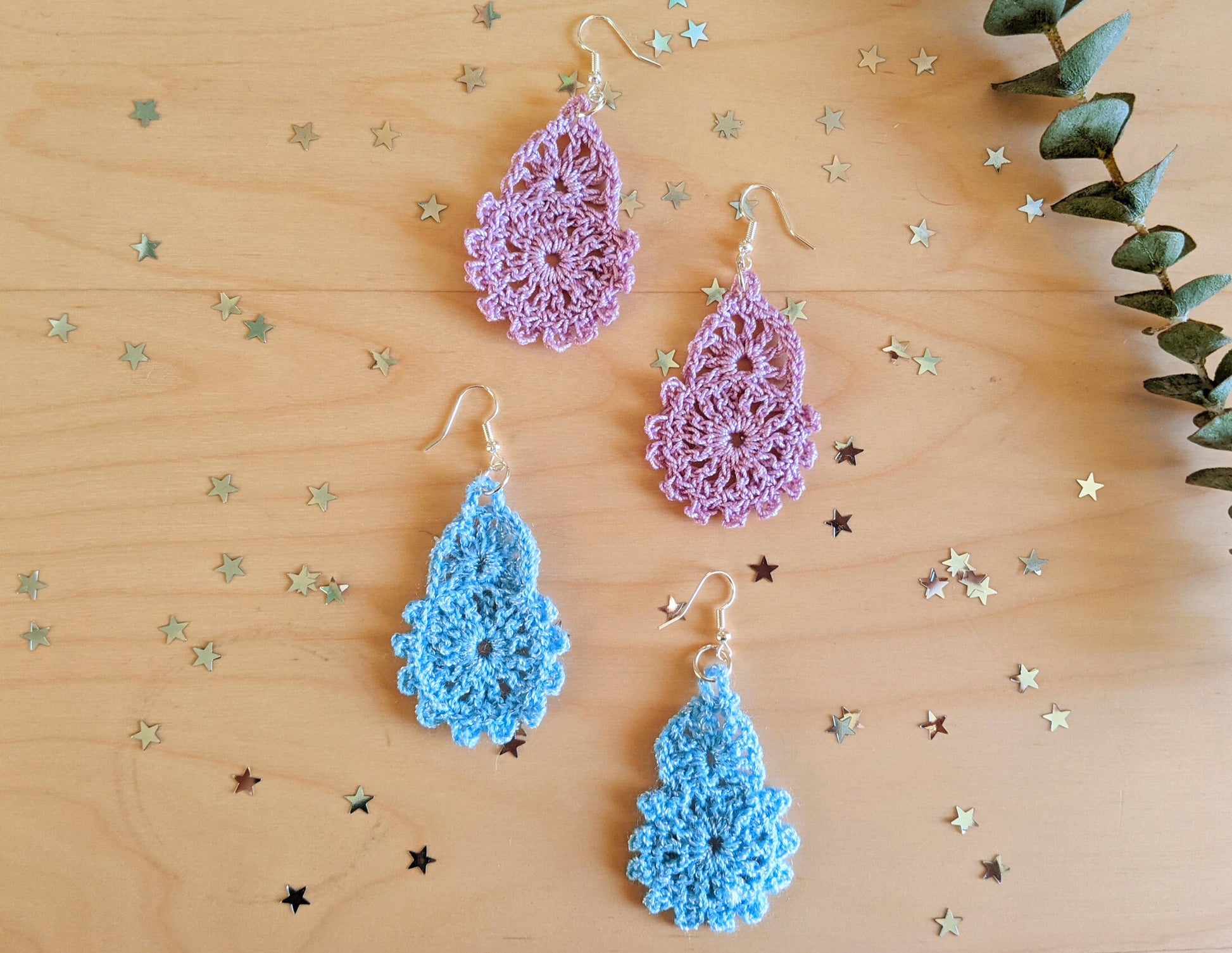 Easy Crochet Earrings — Rebekah Haas Crochet