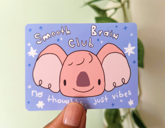 Smooth Brain Club Koala Sticker | Waterproof