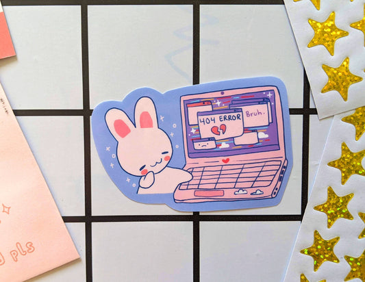 Coding Bunny Sticker | Waterproof