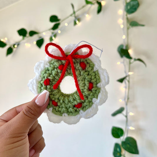 Tiny Crochet Christmas Wreaths | Classic & Pink Version |