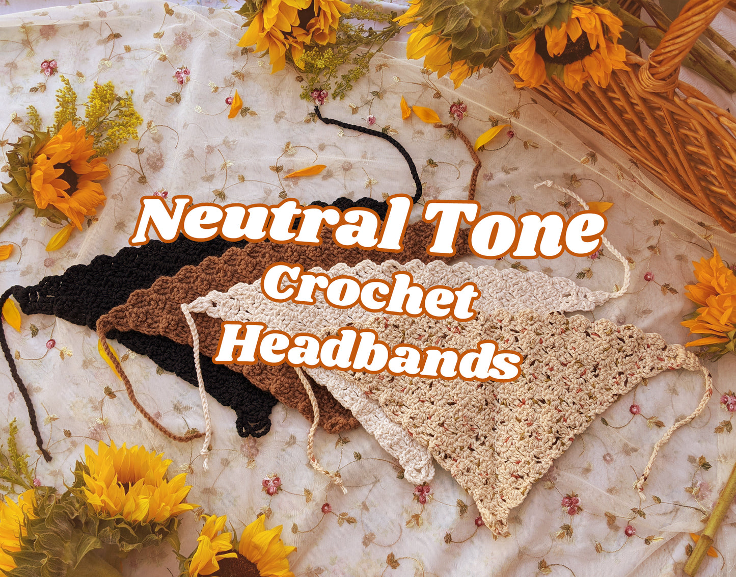 Neutral Tones Crochet Bandana | Crochet Headscarf